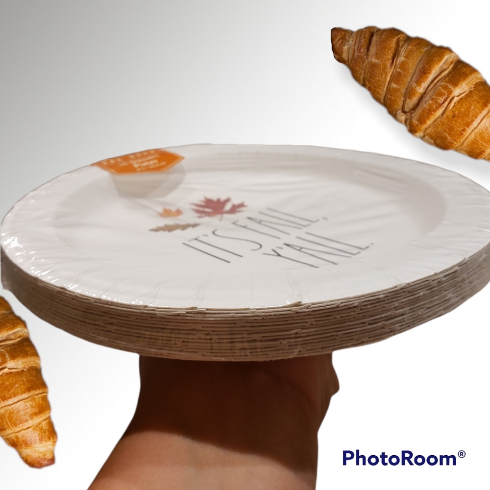 🆕️ 2021 Rae Dunn "IT'S FALL, YALL." 16 Paper Plates packed in original plastic - Picture 6 of 7